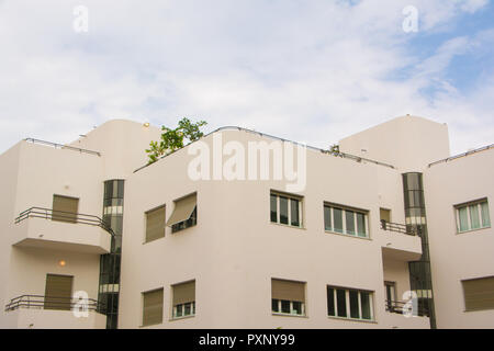 Neue Interpretation des Bauhaus in Tel Aviv, Rothschild Boulevard, Israel Stockfoto