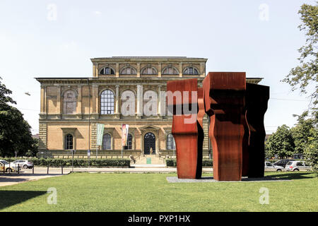 Deutschland, Oberbayern, Blick in die Alte Pinakothek, Skulptur, Buscando la Luz, Bayern, Kultur, Kunst, Gebäude, Bauwerk, das Museum, das Museumsgebäude, Stockfoto