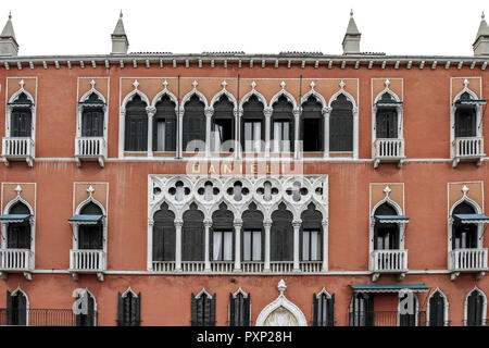 Fassade des 5 Sterne Hotels Danieli in Venedig, Italien Stockfoto