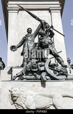 Italien, Rom, Monte Gianicolo, Denkmal von Giuseppe Garibaldi, Detail, Italien, Rom, Denkmal von Giuseppe Garibaldi, Nahaufnahme, Europa, Latium, Monte, Gi Stockfoto