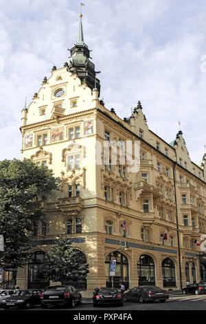 Hotel Paris in Prag, Tschechische Republik, Hotel Paris in Prag, Tschechische Republik, Prag, Tschechisch, Republik, altes, Stadt, Anziehung, Stadt, Hauptstadt, trav Stockfoto