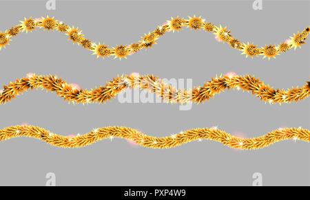 Urlaub golden Set Stock Vektor