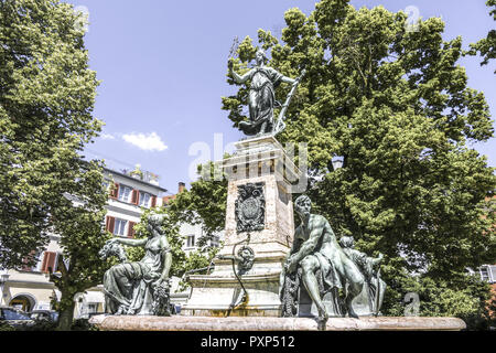 Lindavia-Brunnen, Lindau, Schwaben, Bayern, Deutschland, Europa Stockfoto