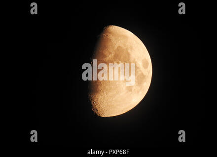 Mond Hälfte / wachsen Stockfoto