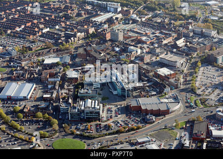 Luftbild von St Helens Town Center Stockfoto