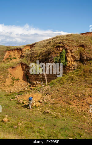 Rolling Bank Quarry SSSI auf Cleeve Hill in der Nähe von Cheltenham, Gloucestershire, England Stockfoto