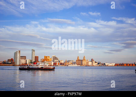 Mersey Fähre den Fluss Mersey Stockfoto