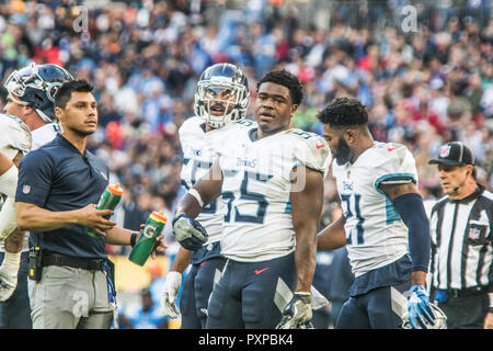 21. Oktober 2018 LONDON, GER - NFL: Okt 21 Internationale Serie - Titans an Ladegeräte Tennessee Titans Linebacker Jayon Braun (55)-Credit-Glamourstock Stockfoto