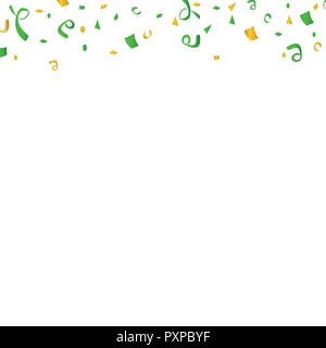Bunte helle Konfetti auf weißem Hintergrund. Festliche Vector Illustration. Stockfoto