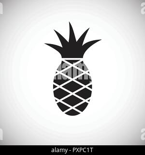 Ananas auf weißem Hintergrund Stock Vektor