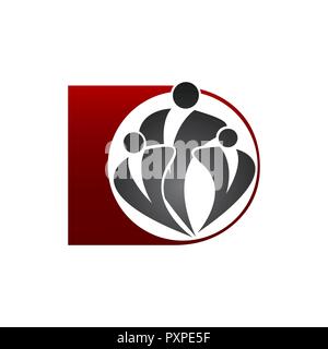 Menschliche Gemeinschaft logo template Vector Illustration Icon Design Stock Vektor