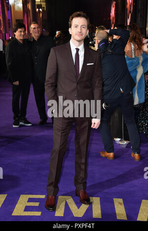 Joseph Mazzello Teilnahme an der Bohemian Rhapsody Weltpremiere auf der die SSE-Arena, Wembley, London statt. Stockfoto