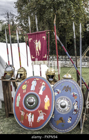 Lager der Legionäre, Roman Festival, Biriciana, Fort, Weißenburg, Bayern, Middle Franconia, Deutschland, Europa Stockfoto