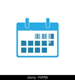 Symbol "Kalender". Flache Bauform. Vector Illustration. Flat Style. Symbole für Design, Website. Stock Vektor