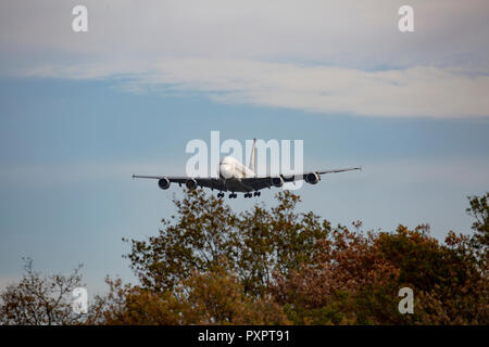 9 V-SKS, Airbus A380 der Singapore Airlines am Flughafen Frankfurt am Main (FRA), 23.09.2018 Stockfoto