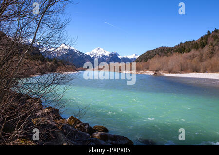 Lech in den Bayerischen Alpen, Deutschland Stockfoto