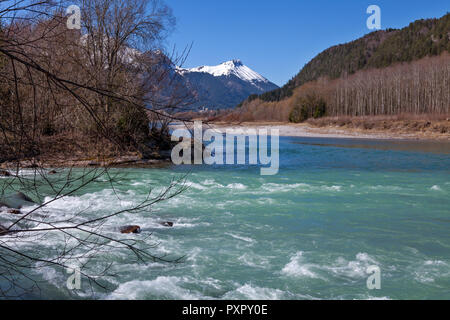 Lech in den Bayerischen Alpen, Deutschland Stockfoto