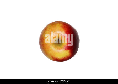 Frischer roter Apfel auf einem weißen Hintergrund Stockfoto