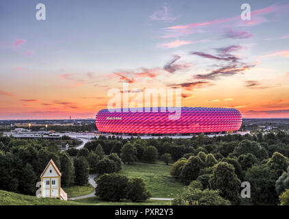 Berühmte Fußballstadion Allianz Arena in München, Bayern, Deutschland, Europa Stockfoto