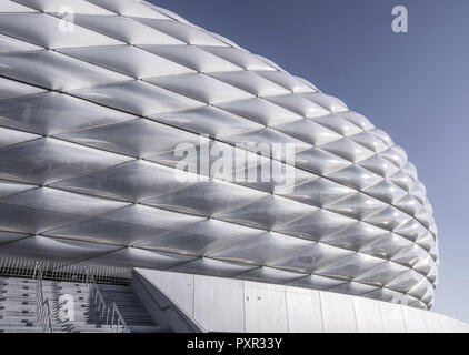 Berühmte Fußballstadion Allianz Arena in München, Bayern, Deutschland, Europa Stockfoto