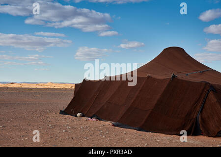 Berber Zelt in der Wüste Sahara, Merzouga, Afrika Stockfoto