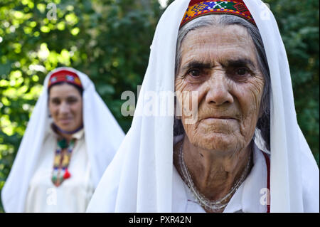 Frauen aus der Region Pamir (Tadschikistan). Sie sind nizari ismaili. Stockfoto