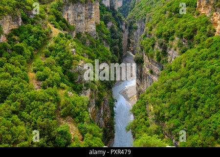 Albanien, Skrapar, Osum Canyon Stockfoto