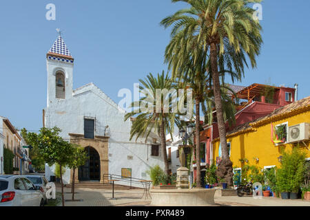 Einsiedelei des heiligen Christus des wahren Kreuzes (Ermito del Santo Cristo de la Vera Cruz), die Altstadt von Marbella, Spanien. Stockfoto