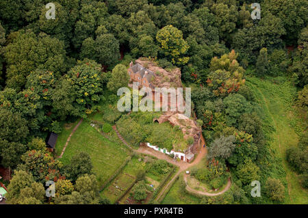 Eine Luftaufnahme des Rock Häuser auf kinver Kante. Stockfoto