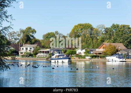 Themse bei Runnymede, Surrey, England, Vereinigtes Königreich Stockfoto