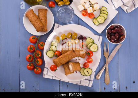 Bifteki griechische Frikadellen. Stockfoto