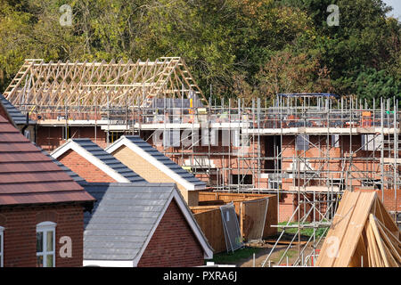 neue Häuser in loughborough Stockfoto