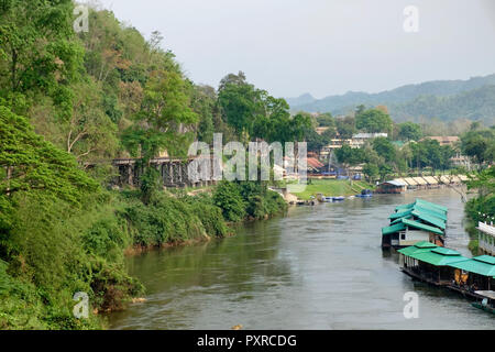 Thailand, Kanchanaburi Provinz, Thamkrasae Brücke, Eisenbahn des Todes Eisenbahn, River Kwai Stockfoto