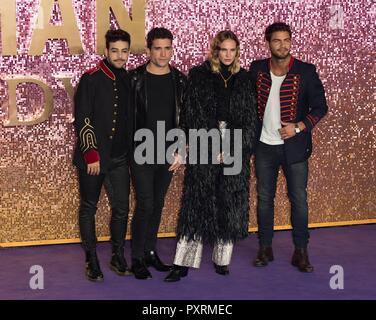 Agoney Hernandez, Jaime Lorente, Brisa Fenoy und Maxi Iglesias besuchen Bohemian Rhapsody - Weltpremiere. London, Großbritannien. 23/10/2018 | Verwendung weltweit Stockfoto