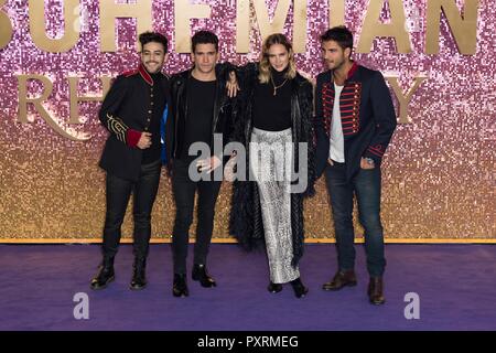 Agoney Hernandez, Jaime Lorente, Brisa Fenoy und Maxi Iglesias besuchen Bohemian Rhapsody - Weltpremiere. London, Großbritannien. 23/10/2018 | Verwendung weltweit Stockfoto