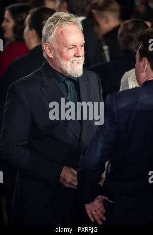 Roger Taylor besucht die Weltpremiere von 'Bohemian Rhapsody' an SSE Wembley Arena. Stockfoto