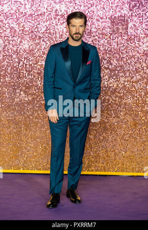 Gwilym Lee besucht die Weltpremiere von 'Bohemian Rhapsody' an SSE Wembley Arena. Stockfoto