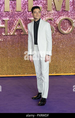 London, Großbritannien. 23. Oktober 2018. Rami Malek besucht die Weltpremiere von 'Bohemian Rhapsody' an der SSE Wembley Arena in London. Credit: Wiktor Szymanowicz/Alamy leben Nachrichten Stockfoto