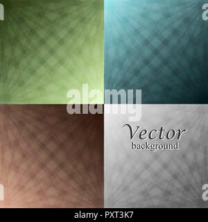 Vier verschiedene farbige abstrakte Hintergründe. Vector Illustration. Stock Vektor