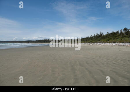 Wickaninnish Beach im Wickaninnish Bucht im Pacific Rim National Park auf Vancouver Island, British Columbia, Kanada. Stockfoto