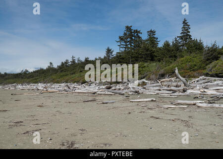 Wickaninnish Beach im Wickaninnish Bucht im Pacific Rim National Park auf Vancouver Island, British Columbia, Kanada. Stockfoto