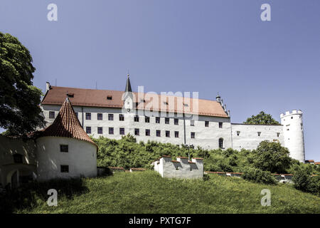 Hohes Schloss in Füssen am Lech, Allgäu, Bayern, Deutschland, Hohen Palast Hohes Schloss Füssen Bayern Bayern Deutschland, Allgäu, Altstadt, Architektur Stockfoto