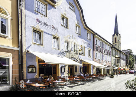 Garmisch-Partenkirchen, Ortsgemeinde Partenkirchen, Ludwigsstrasse, Werdenfels, Bayern, Oberbayern, Deutschland Stockfoto