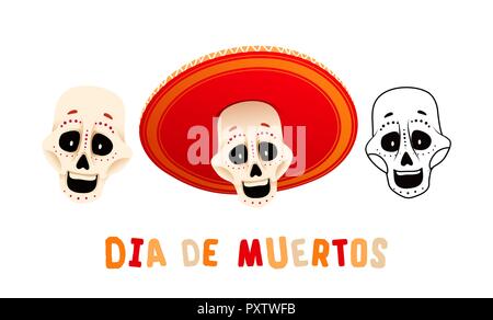 Tag der Toten einer traditionellen mexikanischen Urlaub (Dia de Muertos) Stock Vektor