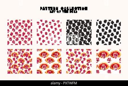 Muster Hintergrund Tag der Toten einer traditionellen mexikanischen Urlaub (Dia de Muertos) Stock Vektor