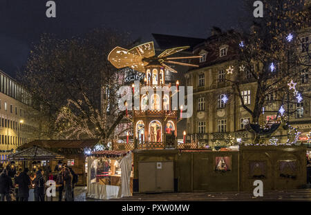 Weihnachtszeit in München, Bayern Stockfoto