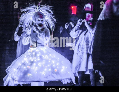 Am Morgenstraich Basler Fasnacht, Basel, Schweiz Stockfoto