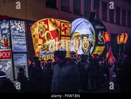 Am Morgenstraich Basler Fasnacht, Basel, Schweiz Stockfoto