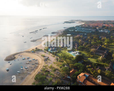 Indonesien, Bali, Luftaufnahme von Nusa Dua Beach Stockfoto