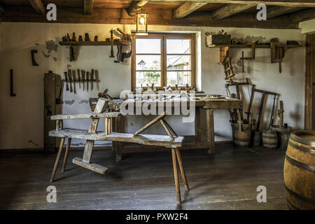 Schwäbischen Bauernhofmuseum, Illerbeuren, Oberschwaben, Deutschland Stockfoto